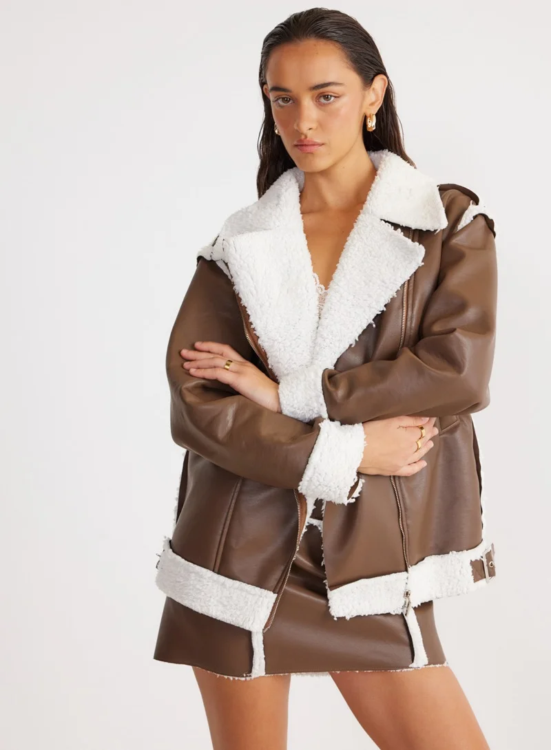 SNDYS Fur Detail Jacket