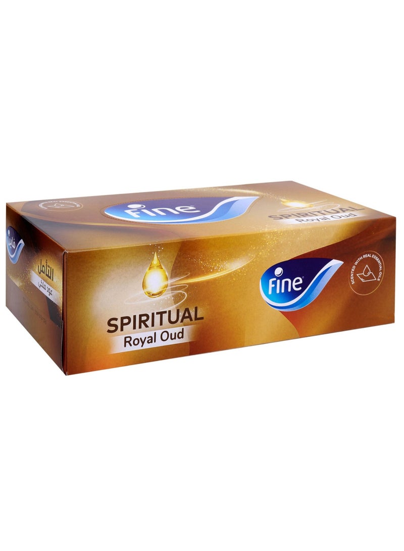 فاين مناديل الوجه الروحانية برائحة العود الملكي 120 ورقة في علبة واحدة - Image 1