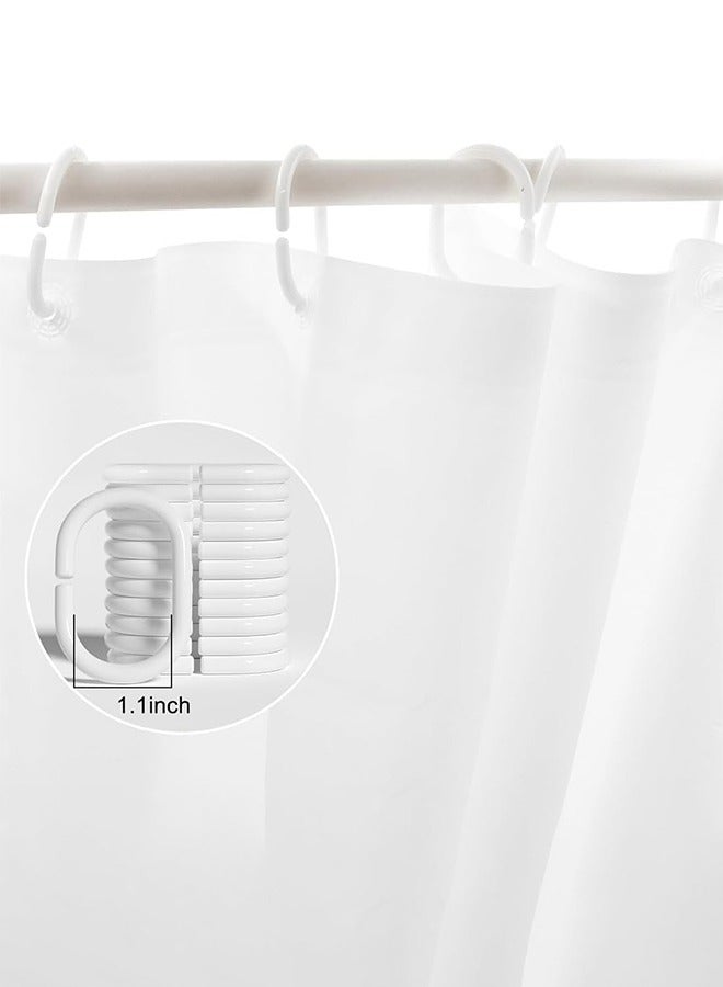 Waterproof Shower Curtain,180x200cm Mildew Proof Bathroom Curtains with 12 Hooks,Eco-Friendly Heavy Duty with Anti-Mold Grid for Bathroom and Bath Tub  - Image 5