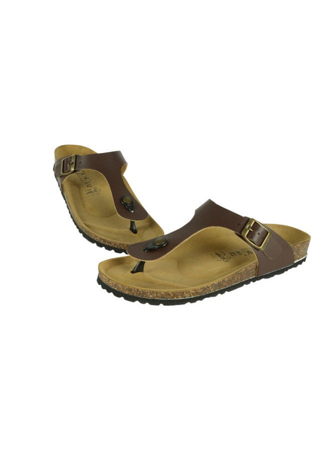 BiOCHIC - Biochic Mens Slim Thong Sandals 012-386 1830PR-Maroon - Image 1