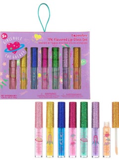 Expressions 7pc Girls Rule The Galaxy Lip Gloss Collection For Girls Teens & Women, Flavored Lip Gloss Glitter Lip Kit Party Favors  - Image 2