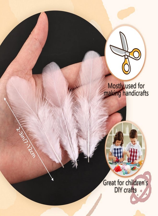 whitefeather Colorful Craft Rooster Feathers 900pcs 3-5inch Colored Bulk Feathers Natural Feathers for Crafting Kindergarten DIY Crafts,Home Wedding Party Decoration,Dream Catcher Supplies (White) - Image 2