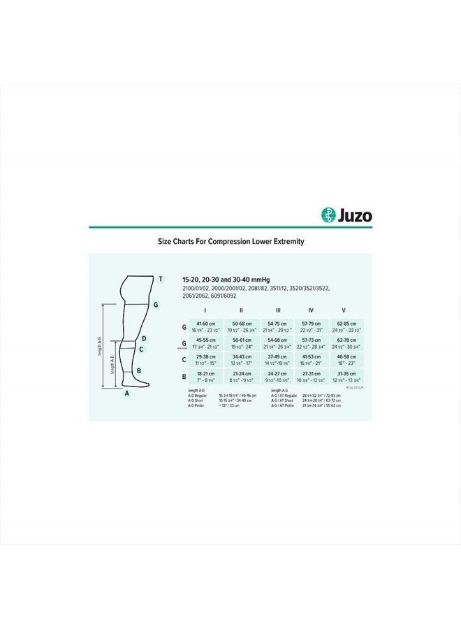 Basic 4411ag 20-30mmhg Thigh-High Closed Toe Compression Stocking