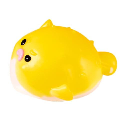 tabasquishy Cute Animals Taba Squishy Toys for Kids Adults Kawaii Stress Relief Fidget Sensory Toys Soft Silicone Squeeze Gifts for Children Teens and Adults Yellow Pufferfish - Image 1