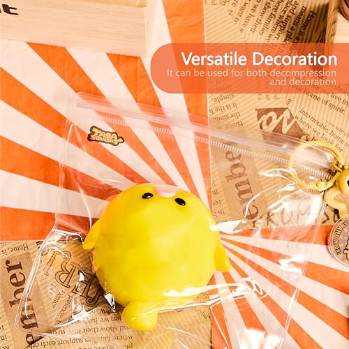 tabasquishy Cute Animals Taba Squishy Toys for Kids Adults Kawaii Stress Relief Fidget Sensory Toys Soft Silicone Squeeze Gifts for Children Teens and Adults Yellow Pufferfish - Image 5