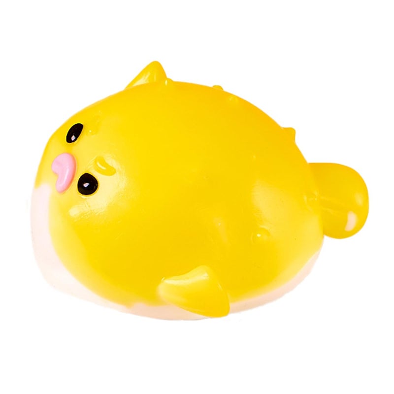 tabasquishy Cute Animals Taba Squishy Toys for Kids Adults Kawaii Stress Relief Fidget Sensory Toys Soft Silicone Squeeze Gifts for Children Teens and Adults Yellow Pufferfish - Image 3
