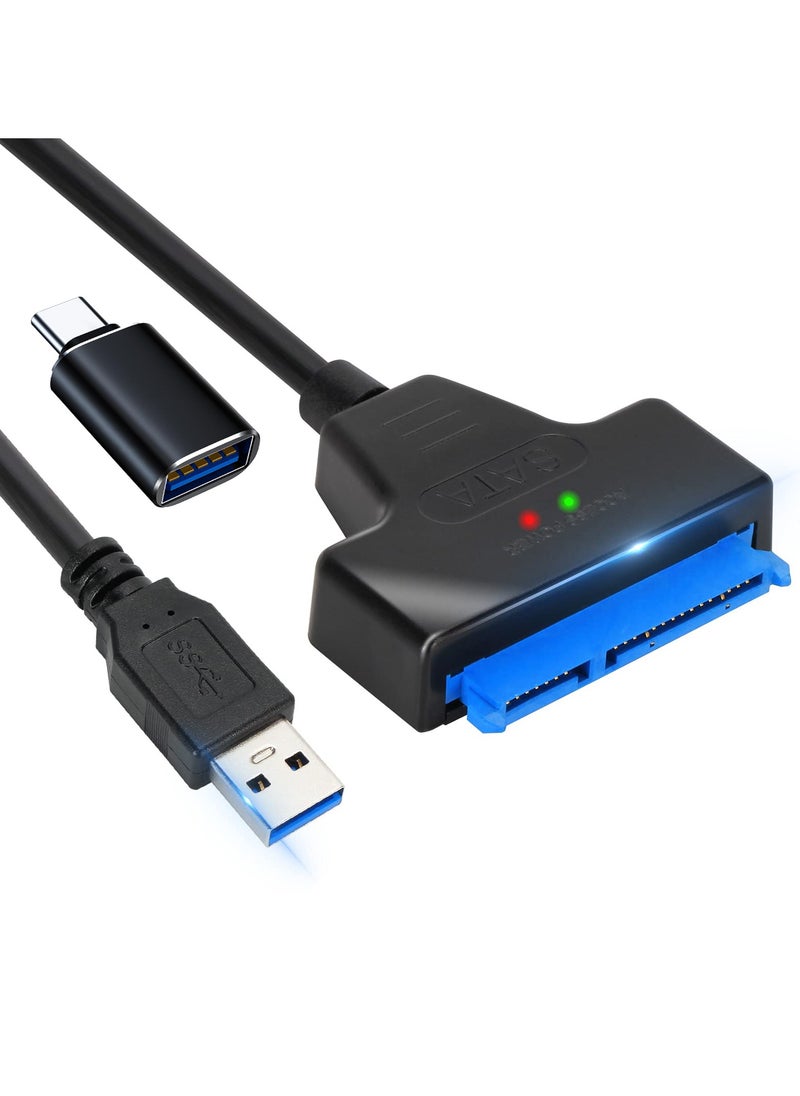 SANMUGEED SATA to USB 3.0 Adapter Cable for 2.5 inch Hard Drive HDD/SSD Data Transfer, External Hard Drive Converter Support UASP  - Image 1