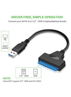 SANMUGEED SATA to USB 3.0 Adapter Cable for 2.5 inch Hard Drive HDD/SSD Data Transfer, External Hard Drive Converter Support UASP  - Image 3