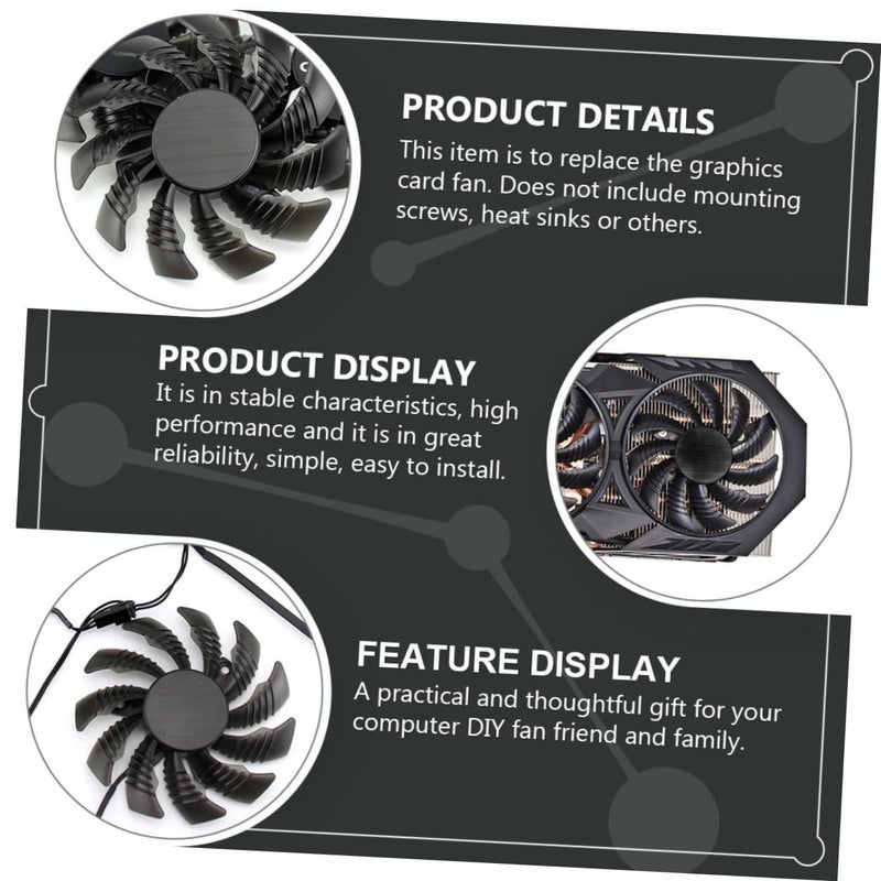 Replacement GPU Cooling Fan 75mm Compatible with Pld08010s12h Video Card - Image 4