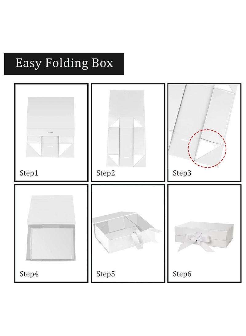 Gift Box 26 * 19 * 8cm with Ribbon and Magnetic Closure with Paper bag for New Year Wedding Eid Birthday Groomsman Father's Day Presents Display and Packing - Image 5