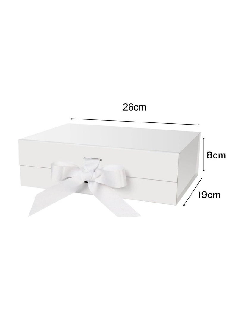 Gift Box 26 * 19 * 8cm with Ribbon and Magnetic Closure with Paper bag for New Year Wedding Eid Birthday Groomsman Father's Day Presents Display and Packing - Image 2