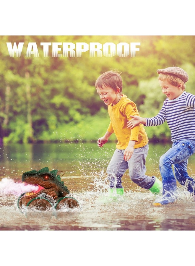 Cheerwing Cheerwing Remote Control Car Dinosaur Toys for Kids Boys,2.4GHz Amphibious Waterproof RC Dinosaur Car with Light,Spray,Sound 360° Rotating Function,All Terrain RC Monster Truck - Image 2