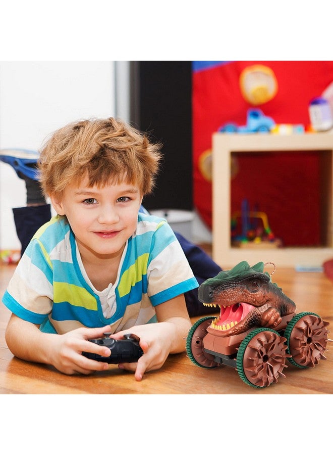 Cheerwing Cheerwing Remote Control Car Dinosaur Toys for Kids Boys,2.4GHz Amphibious Waterproof RC Dinosaur Car with Light,Spray,Sound 360° Rotating Function,All Terrain RC Monster Truck - Image 5