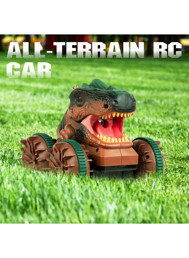 Cheerwing Cheerwing Remote Control Car Dinosaur Toys for Kids Boys,2.4GHz Amphibious Waterproof RC Dinosaur Car with Light,Spray,Sound 360° Rotating Function,All Terrain RC Monster Truck - Image 3