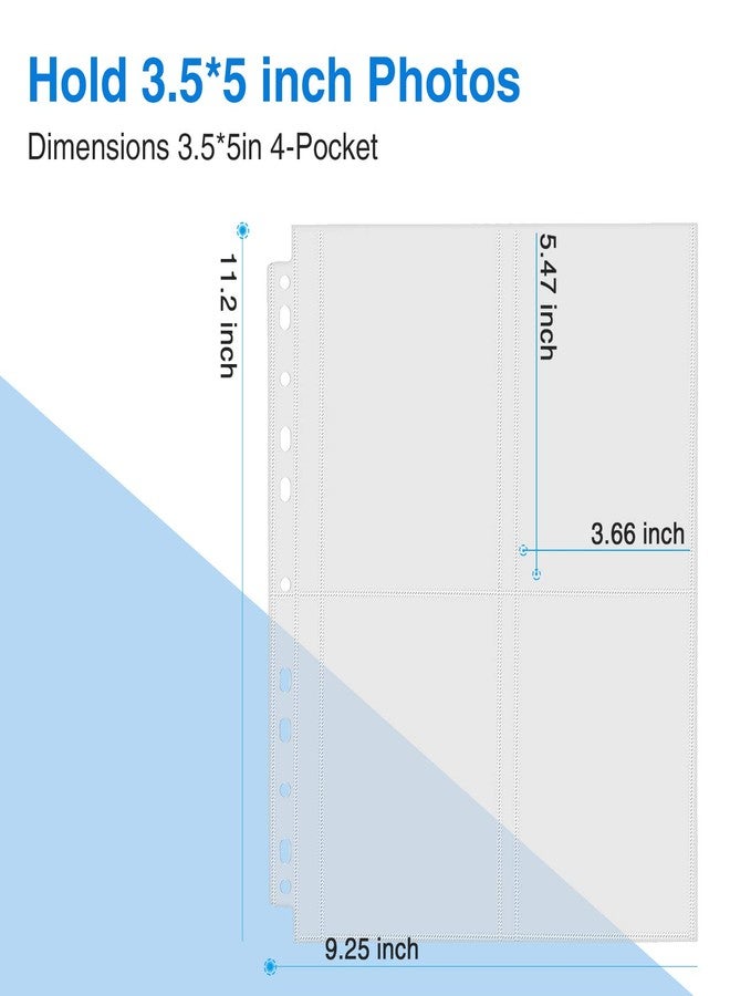 سويز مجموعة Sooez من 30 غلافًا متينًا للصور، مناسبة لمجلدات ذات 3 حلقات (240 صورة)، صفحات بلاستيكية لإعادة تعبئة ألبومات الصور مقاس 3.5 × 5 بوصات، أغلفة شفافة لحفظ الصور، صفحات مجلدات صور مقاس 8.5 × 11 بوصة. - Image 2