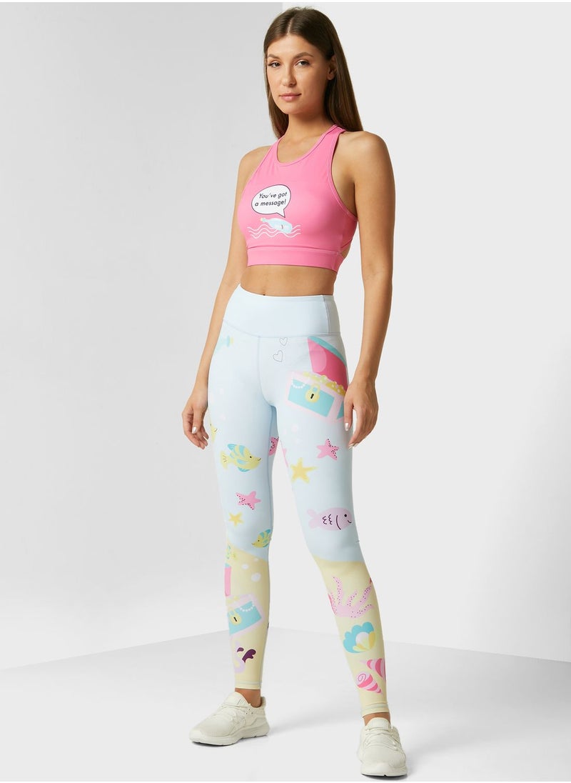 Flexi-Lexi Fitness - Message In The Bottle Cropped Bra - Image 1