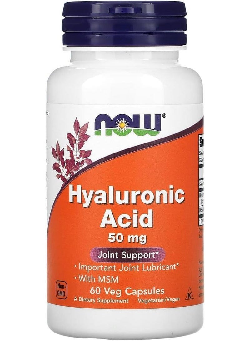 now Hyaluronic Acid with MSM 60 Vegetarian Capsules