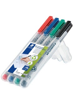 STAEDTLER 4-Piece Lumocolor Non-Permanent Universal Marker Superfine Tip Multicolour  - Image 2