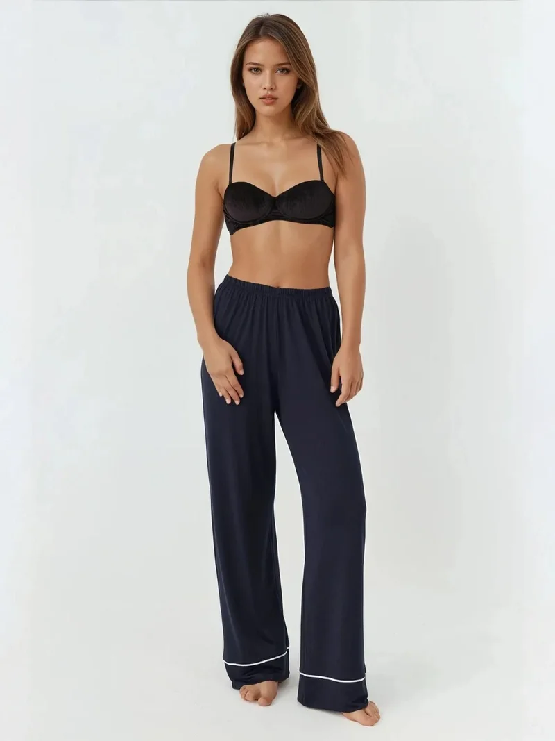 زوبعة طقم بيجامة بأكمام طويلة وياقة قميص ناعم للغاية بقصة مريحة