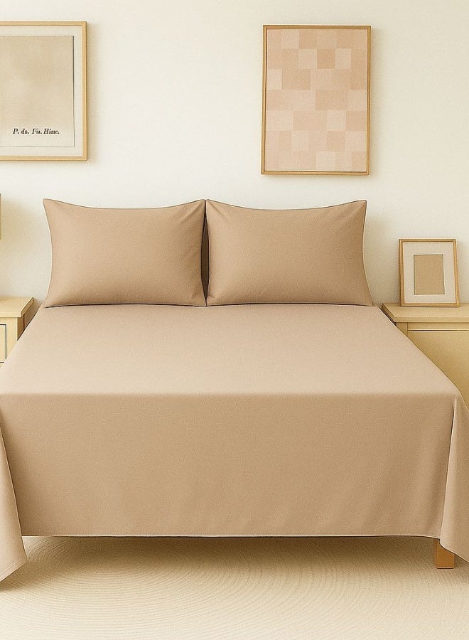 سنوز، طقم ملاية عاديه، 3قطع، بيج، 220*240 سم - Image 3