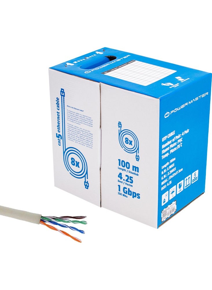 Powermaster Cat5 100 Meter Ethernet Network Cable Internet Cable