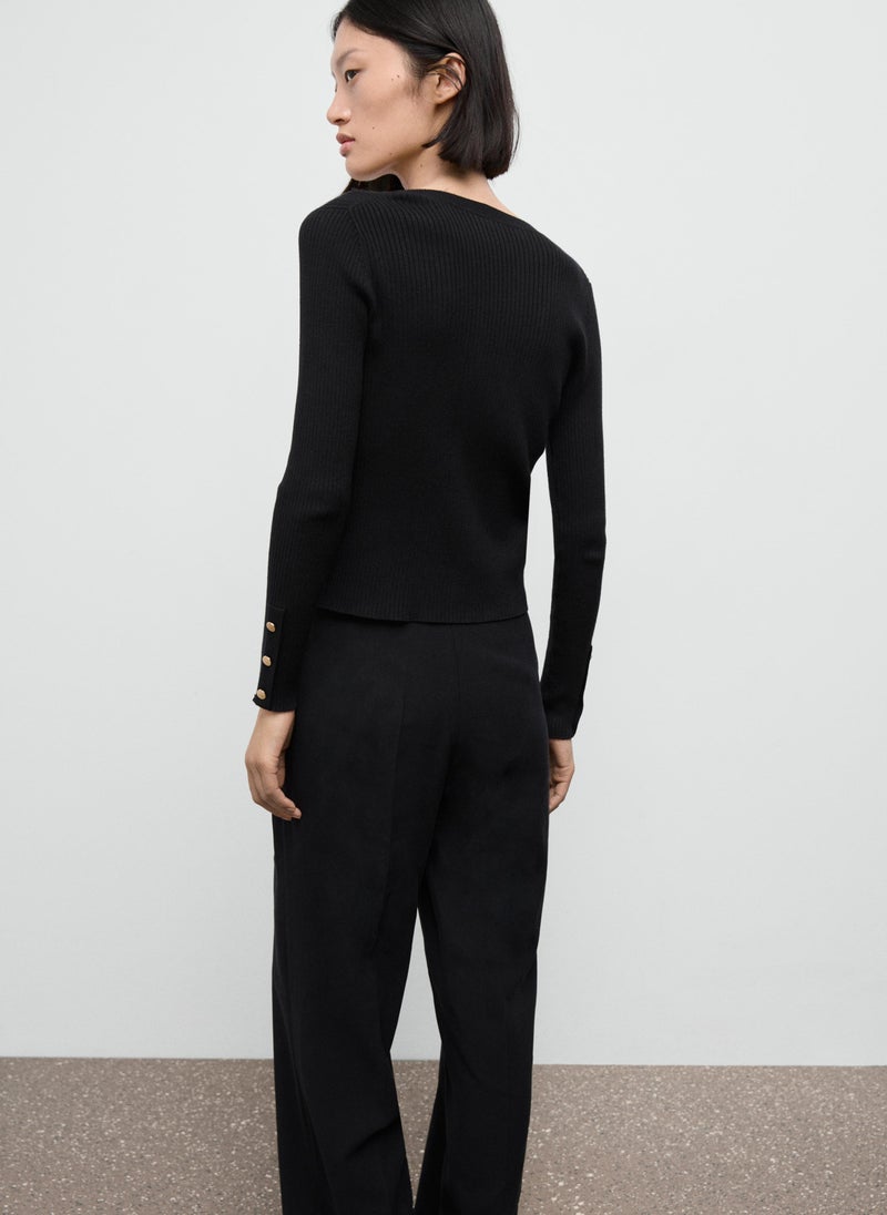 مانجو كارديجان بأزرار مضلع - Image 2