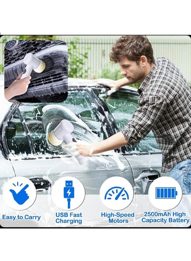 Loquat Electric Cleaning Brush - USB Rechargeable, Rotating for Cleaning Dishes, Cars, Kitchen, and Bathroom - Easy to Use and Install - Image 2