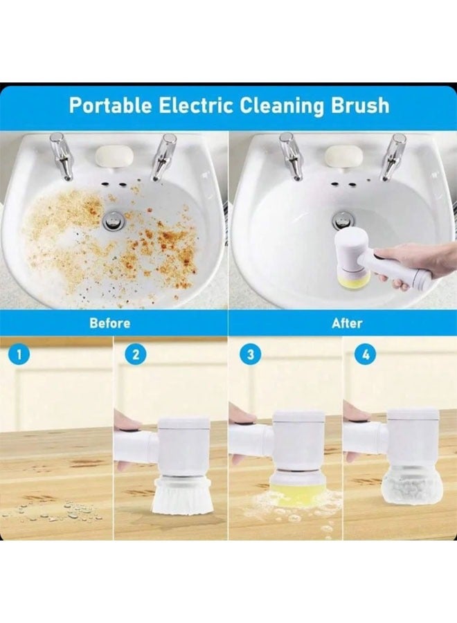 Loquat Electric Cleaning Brush - USB Rechargeable, Rotating for Cleaning Dishes, Cars, Kitchen, and Bathroom - Easy to Use and Install - Image 5