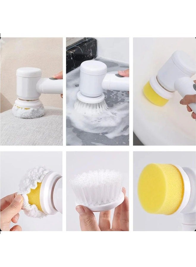 Loquat Electric Cleaning Brush - USB Rechargeable, Rotating for Cleaning Dishes, Cars, Kitchen, and Bathroom - Easy to Use and Install - Image 1