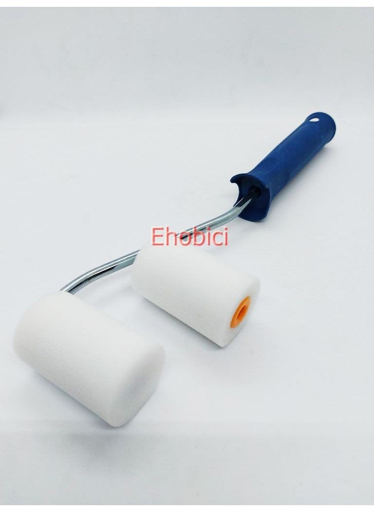 Cadence Sponge Roller Brush 5cm Blue +1 Spare Sponge 