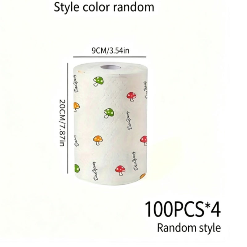 Disposable Kitchen Towels 400 Sheets Absorbent Nonwoven Cleaning Paper - Quick Sink-Spill Response Roll Cleaning Towels for Daily Cleanup - Image 2