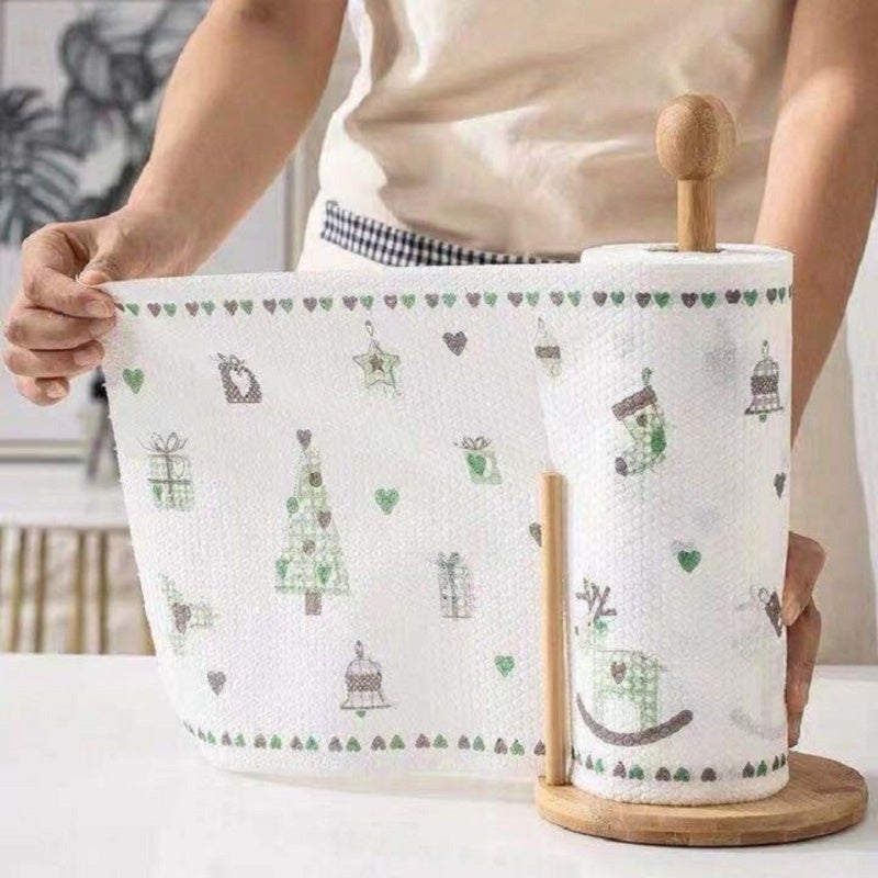Disposable Kitchen Towels 400 Sheets Absorbent Nonwoven Cleaning Paper - Quick Sink-Spill Response Roll Cleaning Towels for Daily Cleanup - Image 3