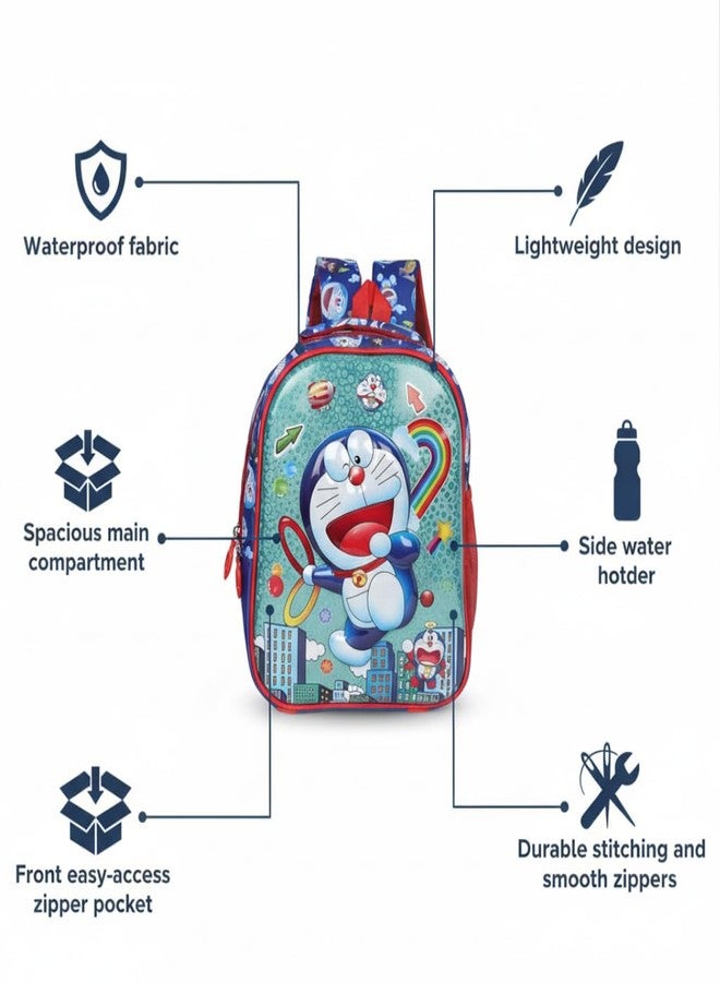 Stylbase 15 Inch 3D Cartoon School Bag for Boys & Girls | Waterproof Lightweight Polyester Kids Backpack with Bottle Pocket | Ideal School Bags for Kids Nursery, 1st & 2nd Class (5-7 Years) - Image 5