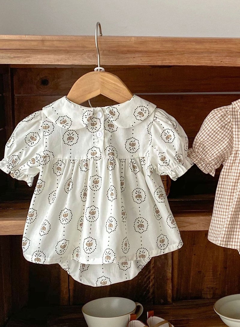 Baby 100% Cotton Clothing Sets Infant 2Pcs Casual Top 0-3Y Newborn Printed Floral Shirt - Image 5