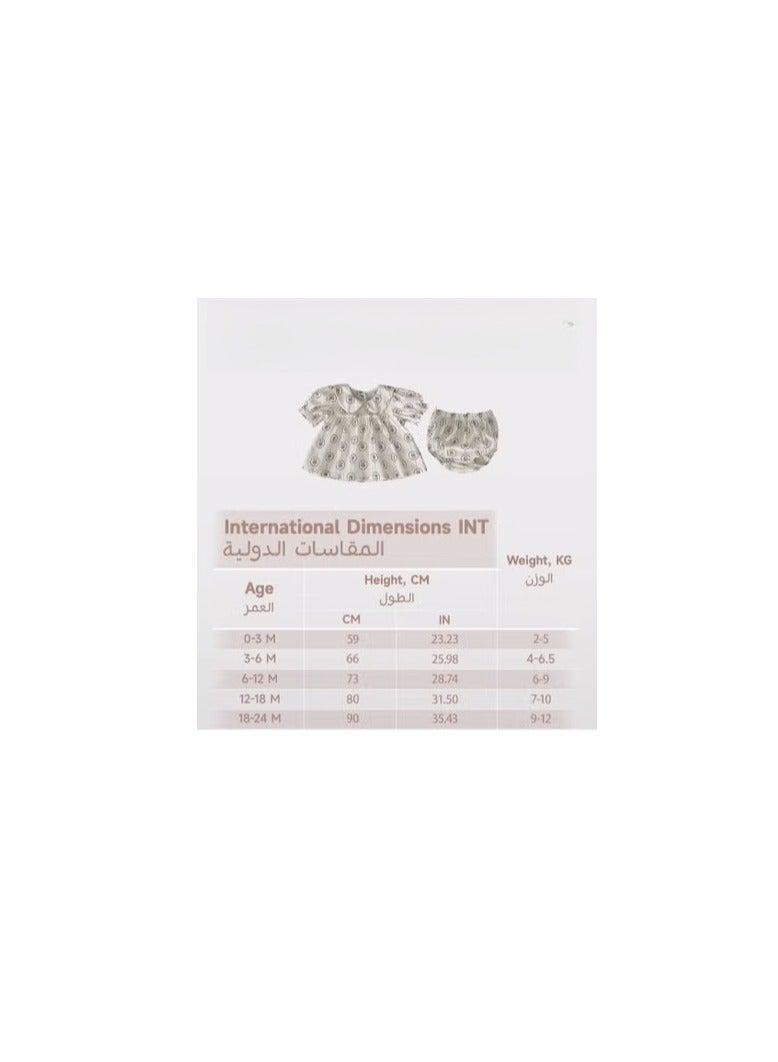 Baby 100% Cotton Clothing Sets Infant 2Pcs Casual Top 0-3Y Newborn Printed Floral Shirt - Image 3