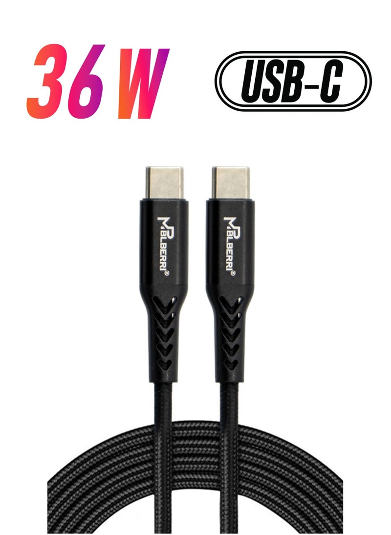 mpBLBERRI - Type C - Type C PD Cable 1M | mpBLBERRI BLB-U332 - Image 1