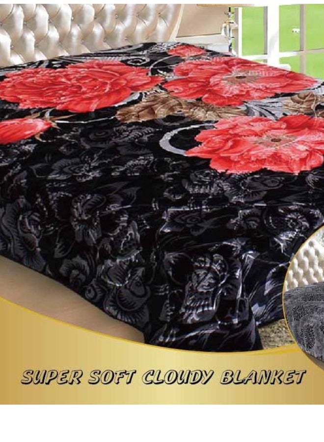 Rainbow Luxury Double-Sided Winter Blanket - Soft, Silky, and Luxuriously Textured Double-Layer Bed Blanket - 4 kg - 240x200 cm - Heavy Blanket, Textured Blanket, Thick Double-Layer Winter Blanket - Ideal for Sleeping and Winter Furnishings - Image 3