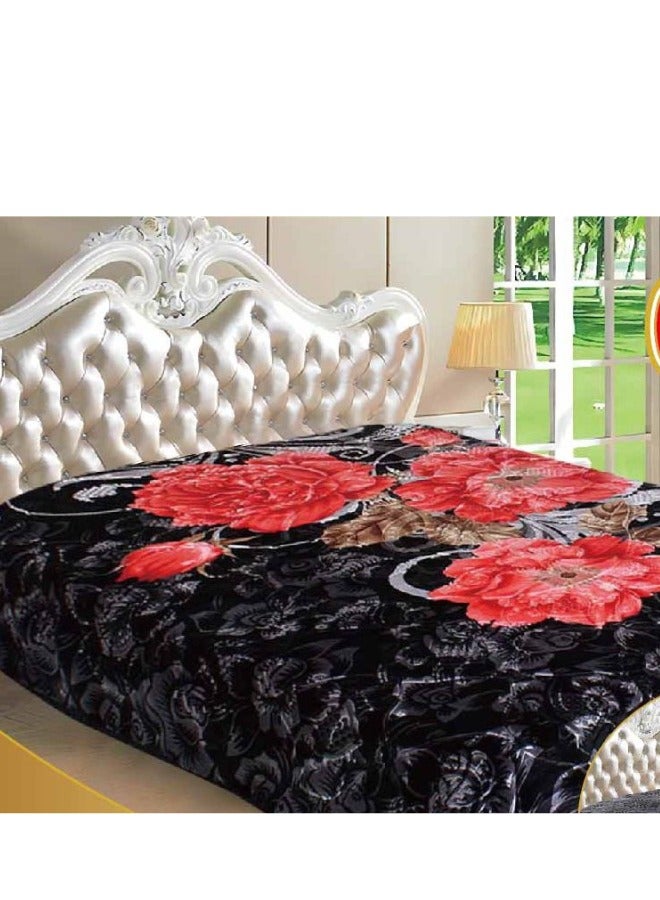 Rainbow Luxury Double-Sided Winter Blanket - Soft, Silky, and Luxuriously Textured Double-Layer Bed Blanket - 4 kg - 240x200 cm - Heavy Blanket, Textured Blanket, Thick Double-Layer Winter Blanket - Ideal for Sleeping and Winter Furnishings - Image 4