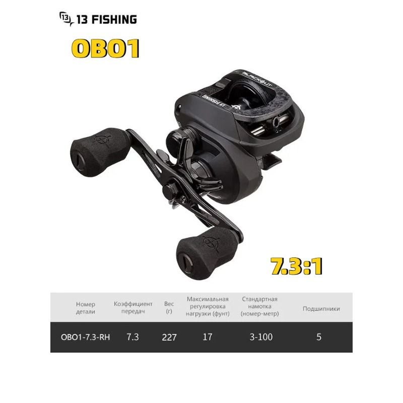 13 Fishing Origin O1 LH 7.3:1 Right Handle Baitcasting Reel - Image 2