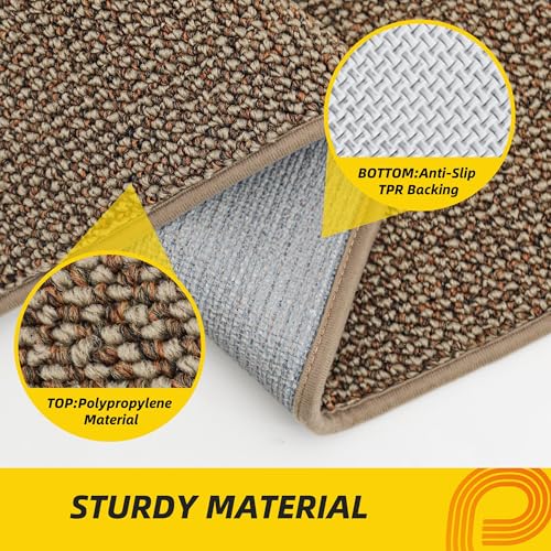 JSEI Dirt Trapper Door Mat 20"x32" Non-Slip Washable Entrance Mat, Dog Doormats, Absorbent & Fade-Resistant Floor Mats, Low Profile Welcome Mats for Entryway, Front Door, and Inside Entrance, Beige - Image 5