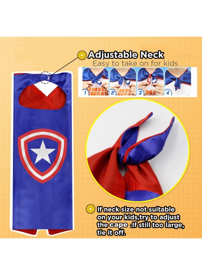 XICEN 16 PCS Superhero Capes Set With Eye Mask, Wristbands and Storage Bag, Cosplay Costumes for Boys Girls - Image 3