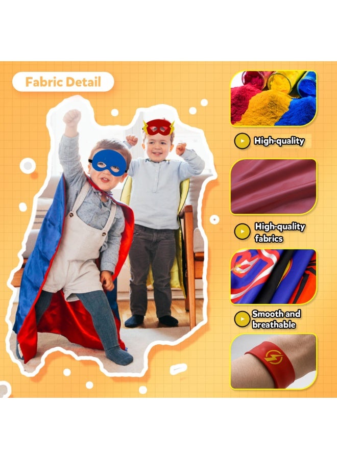 XICEN 16 PCS Superhero Capes Set With Eye Mask, Wristbands and Storage Bag, Cosplay Costumes for Boys Girls - Image 2
