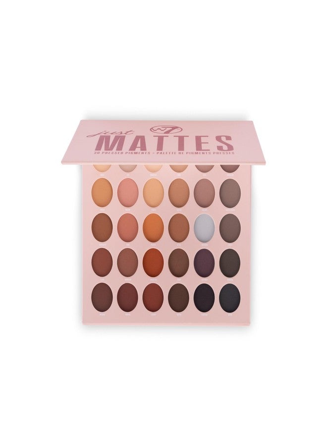 W7 Just Mattes Pressed Pigment Palette - 30 Natural Nude Colors - Flawless Long-Lasting Every Day Vegan Makeup - Image 1
