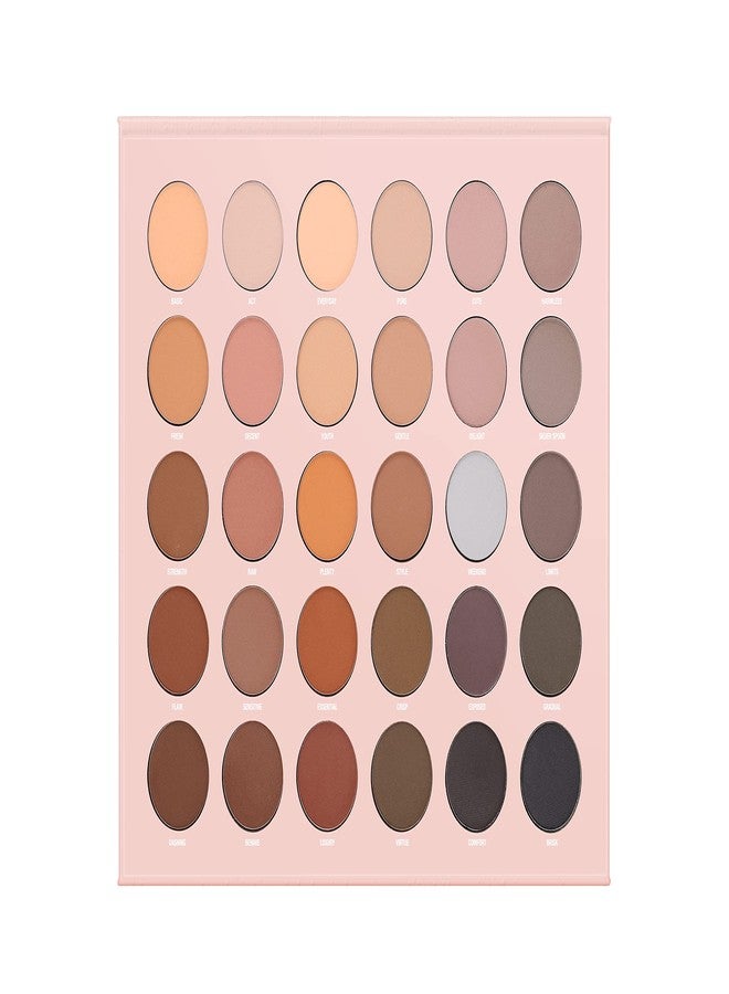 W7 Just Mattes Pressed Pigment Palette - 30 Natural Nude Colors - Flawless Long-Lasting Every Day Vegan Makeup - Image 3