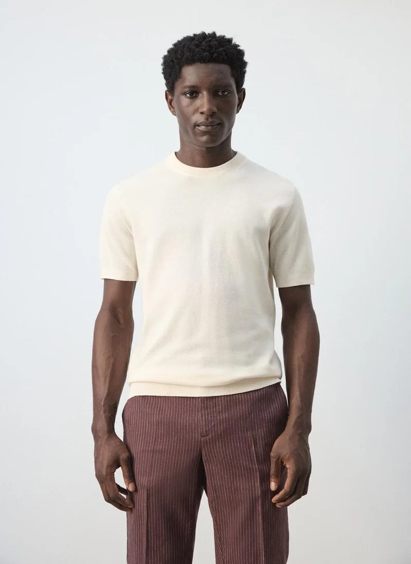 مانجو مان Cotton fine-knit t-shirt