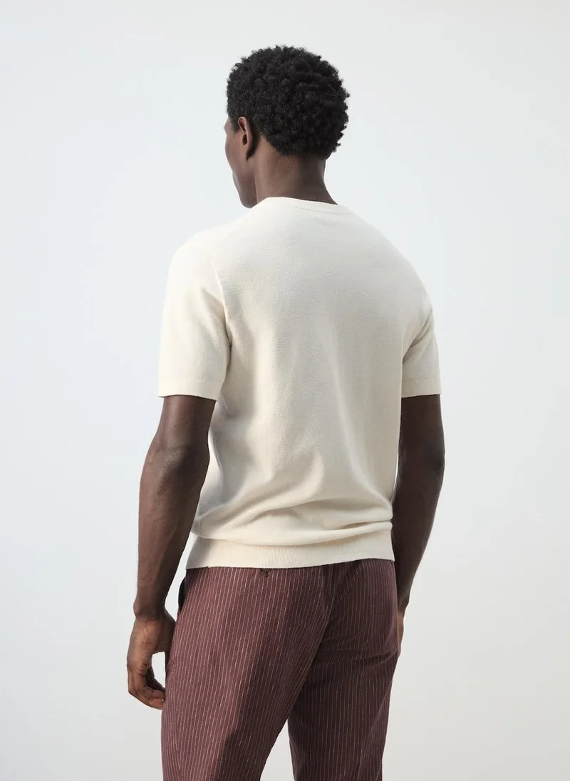 مانجو مان Cotton fine-knit t-shirt