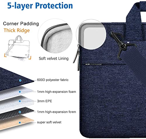 Hseok 17.3 Inch Laptop Shoulder Bag for Most 17.3" Dell Asus HP Lenovo Notebooks, Dark Blue - Image 3