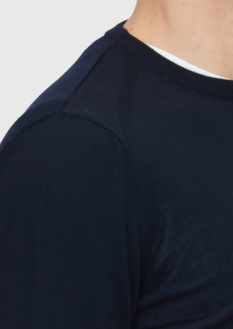 RAMSEY Navy Blue Knitwear Sweatshirt