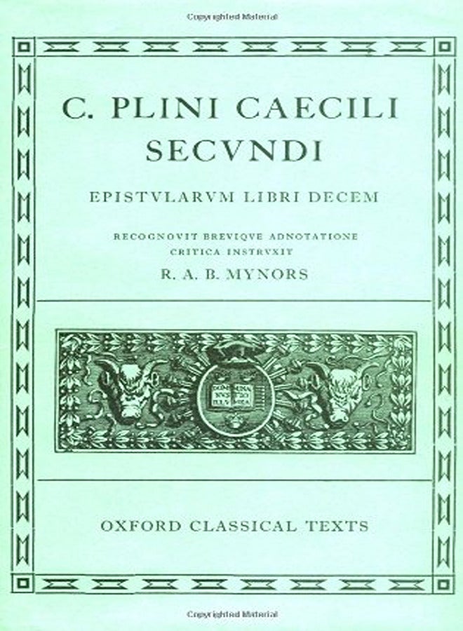 Pliny The Younger Epistularum Libri Decem