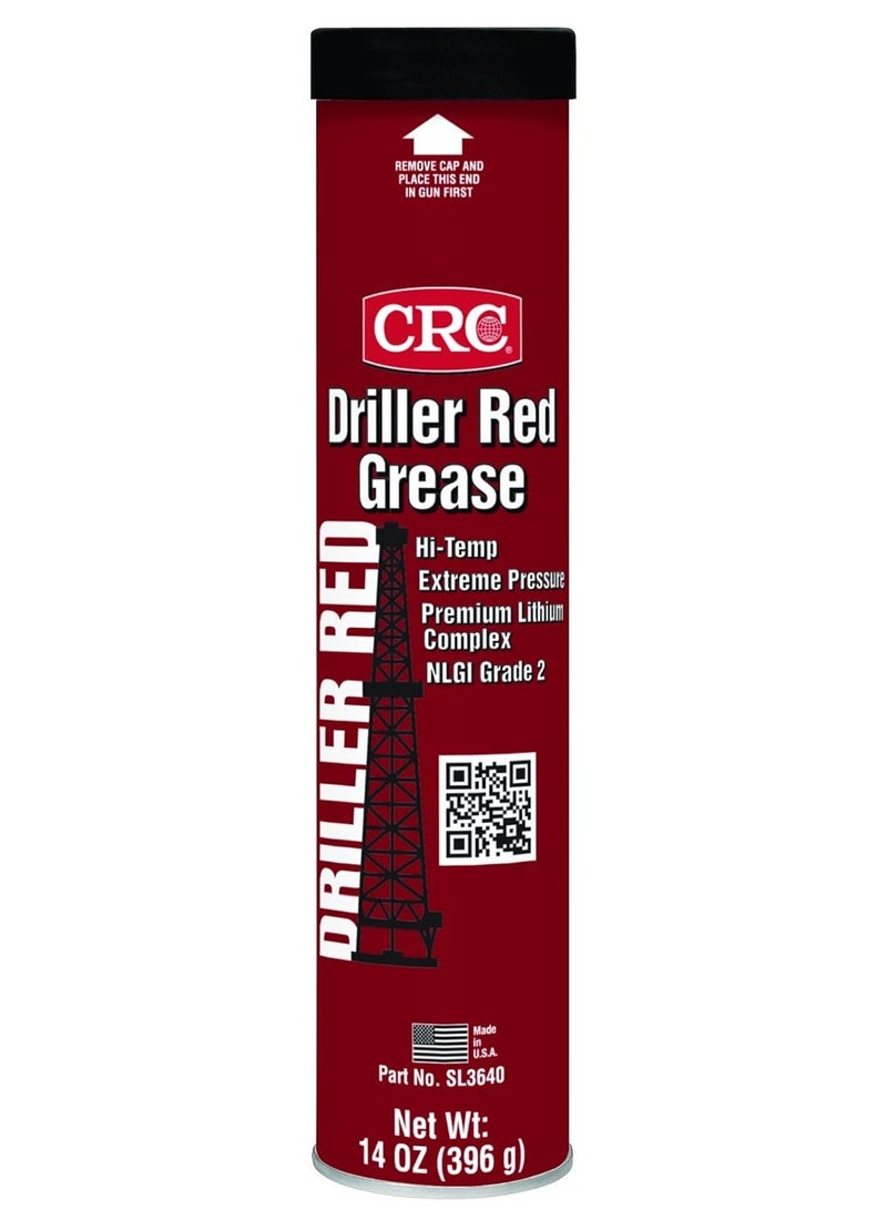 زيت تشحيم CRC Driller الأحمر ضغط شديد ليثيوم مركب، 14 أونصة، (عبوة من 10)، SL3640CS